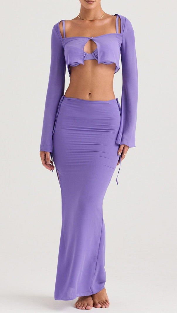 AIIZIE VIOLET CUTOUT SWIMSUIT - product image
