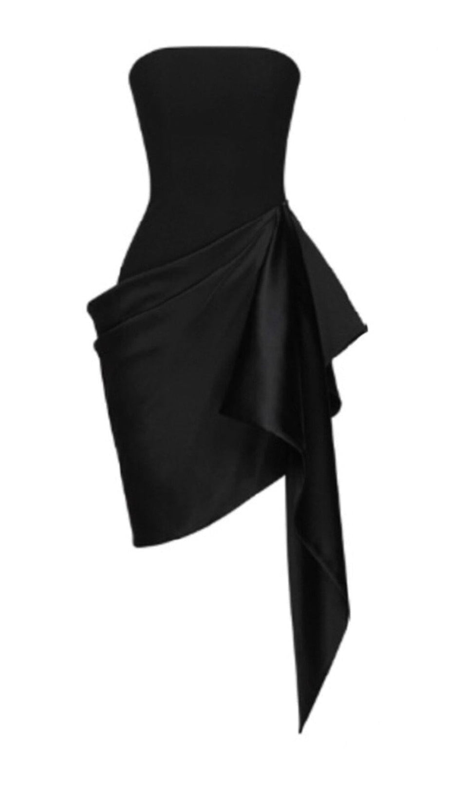 TRÄGERLOSES UNREGELMÄSSIGES MINIKLEID