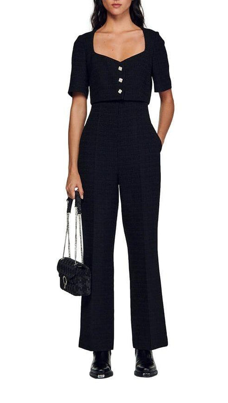 TERRENAS TWEED JUMPSUIT