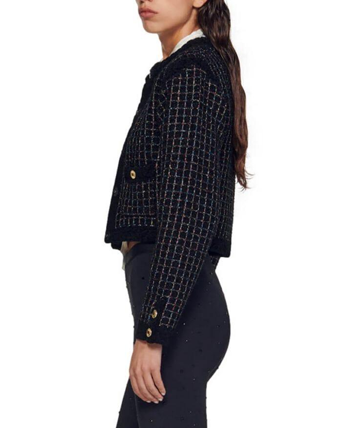 AIIZIE TEXTURED TWEED CARDIGAN SWEATER - product image