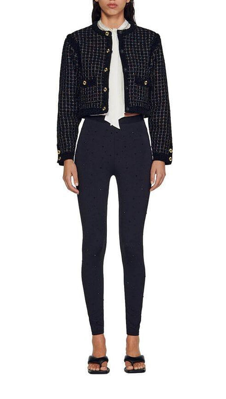 TEXTURED TWEED CARDIGAN SWEATER