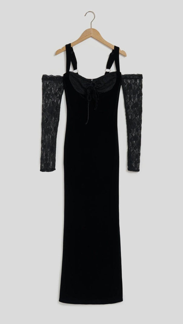 AIIZIE TIED BODYCON DRESS IN BLACK - product image