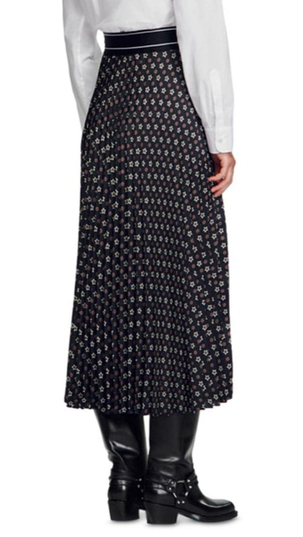 AIIZIE TOSCA PLEATED STAR PRINT SKIRT - product image