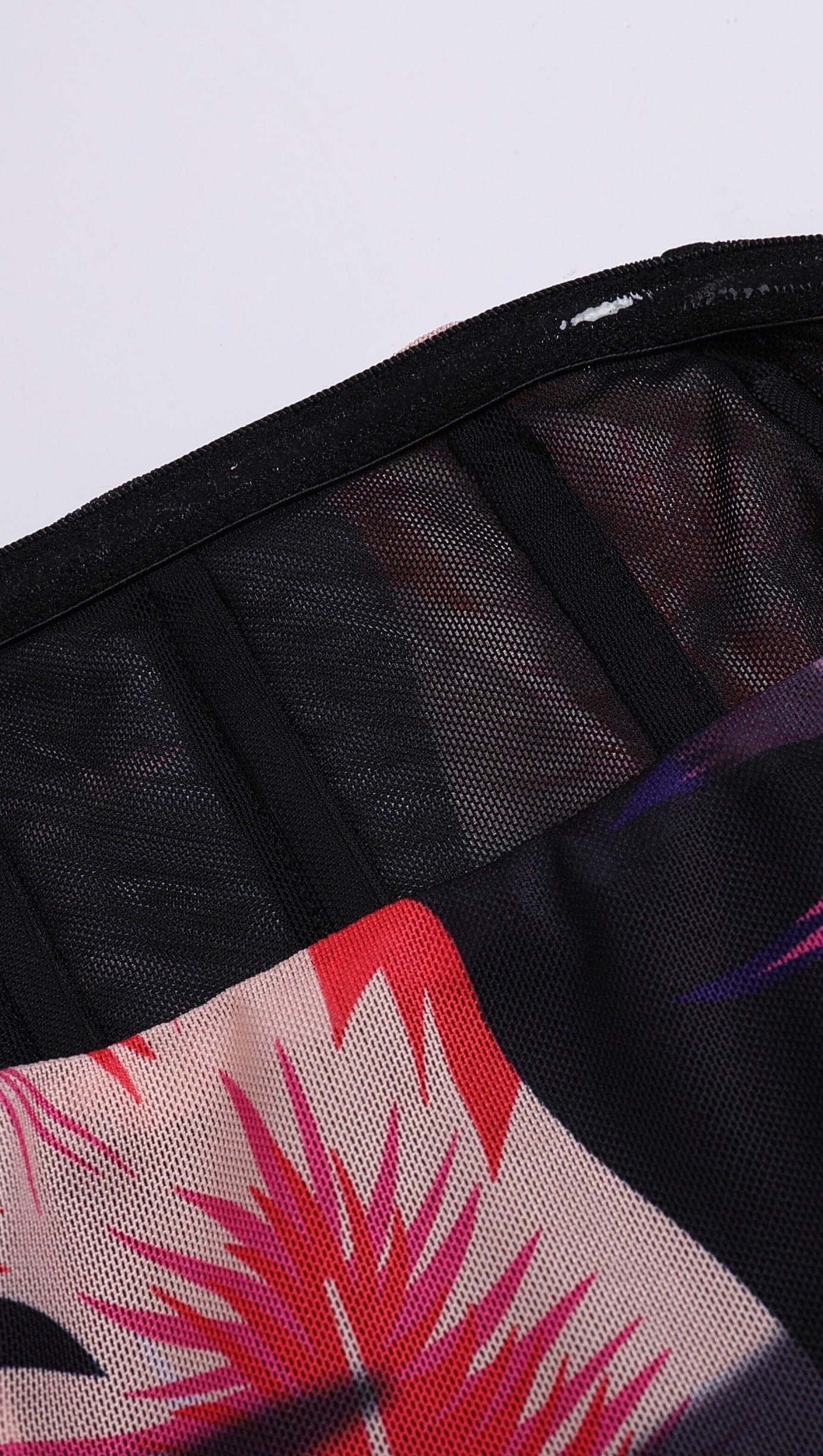 TROPICAL LEAF COLOR TUBE TOP DRESS