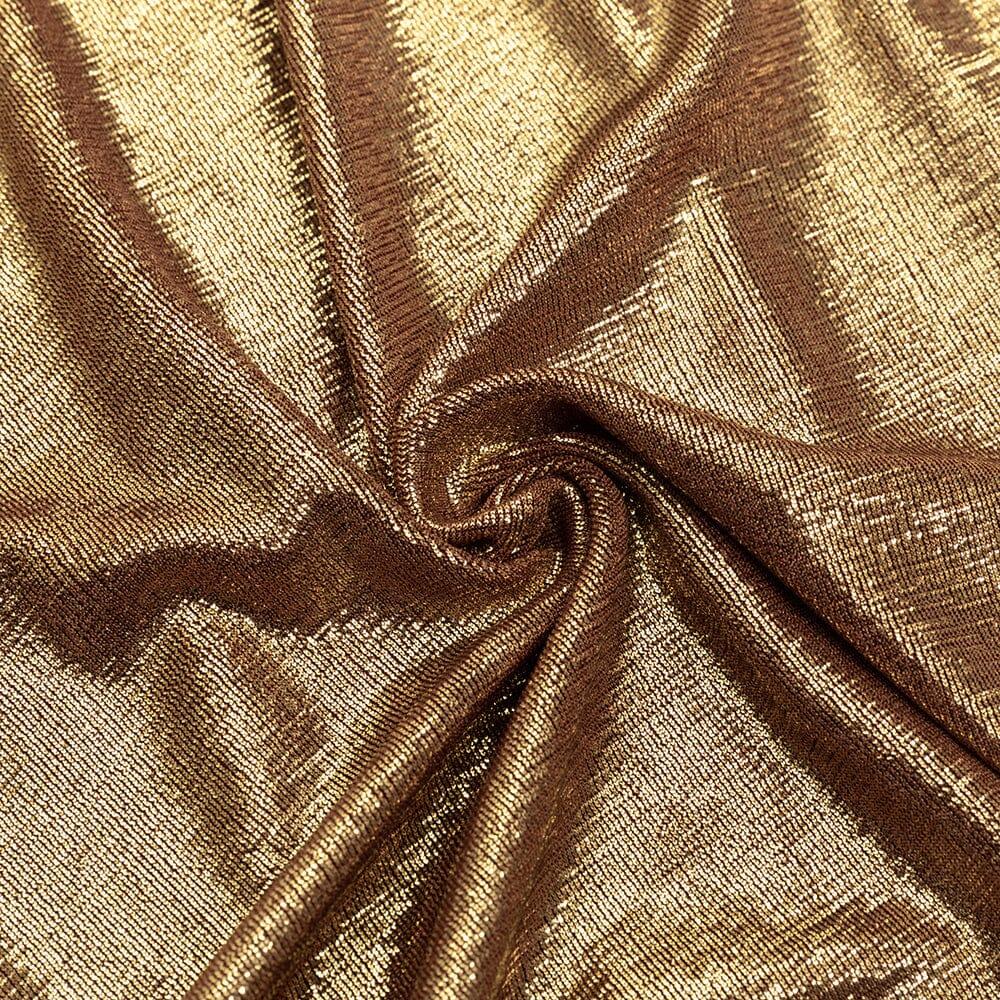 AIIZIE TRUMPET LONG-SLEEVE LOW-CUT CUTOUT GOLD MAXI DRESS - product image