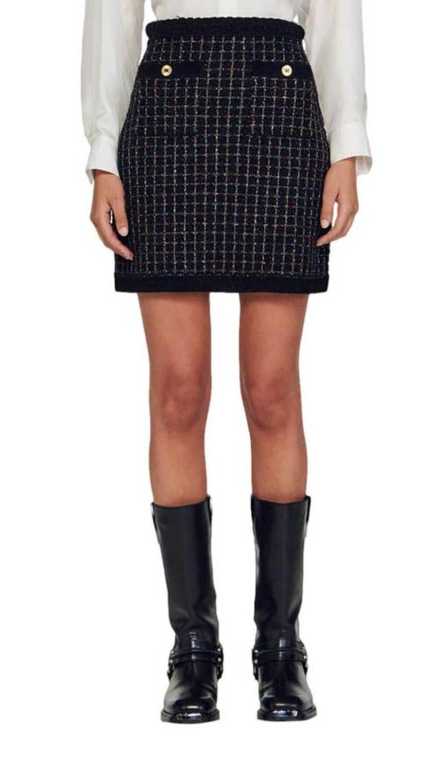 GONNA IN MAGLIA CON TEXTURE VELLA 