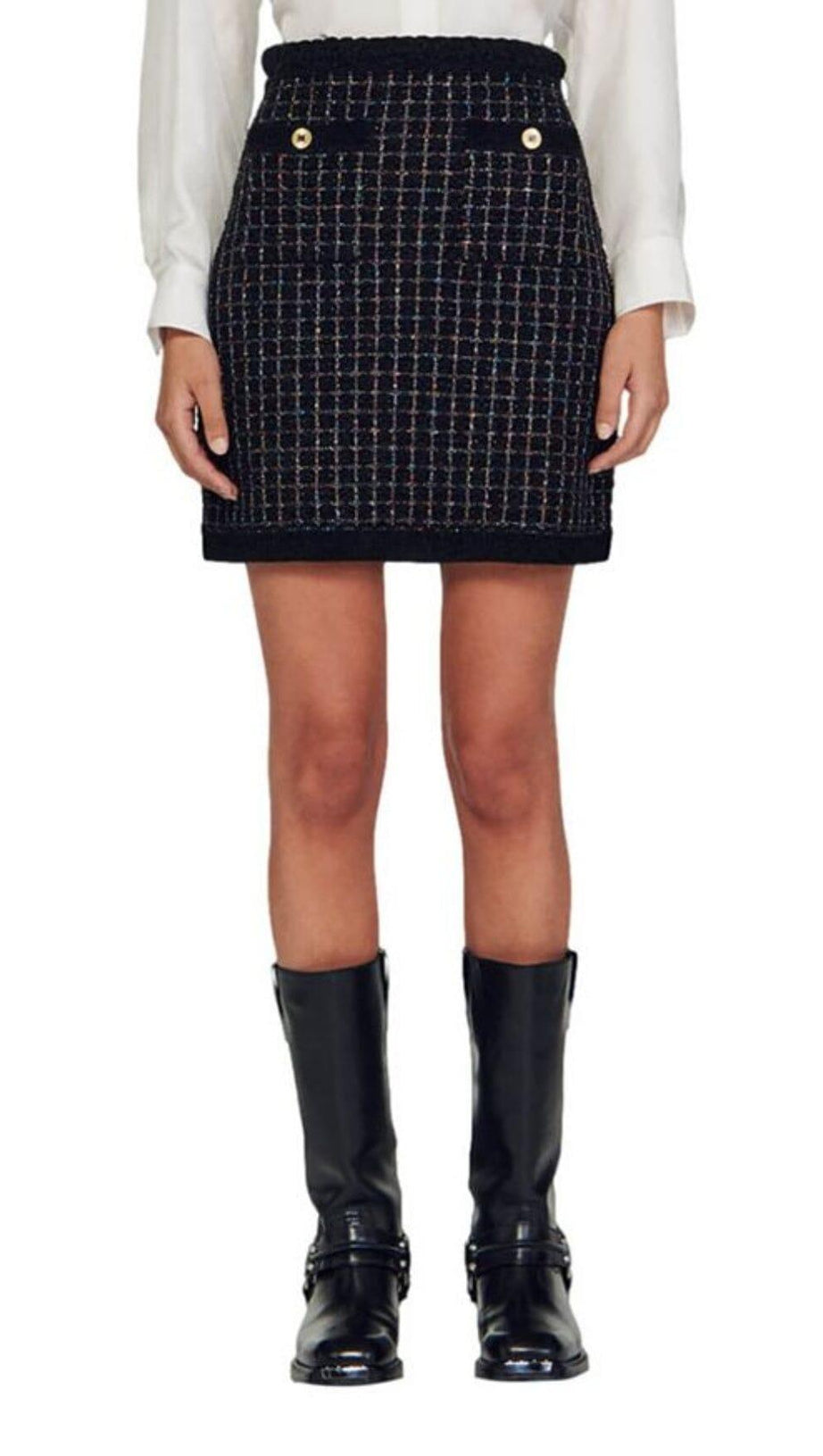 GONNA IN MAGLIA CON TEXTURE VELLA 