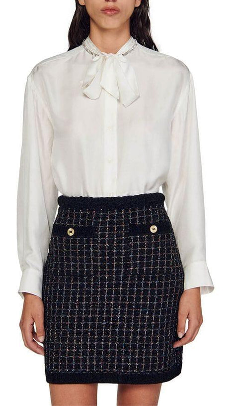 VELLA STRICKROCK MIT STRUKTUR 