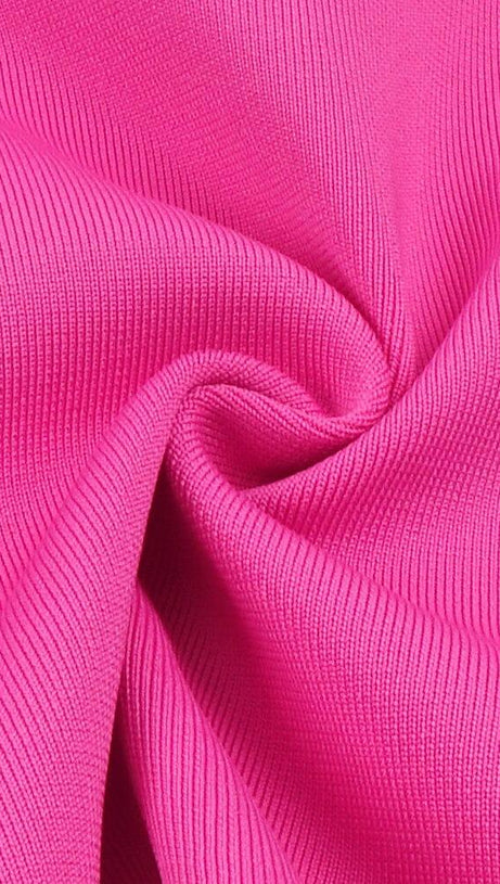 ABITO MIDI AVVOLGENTE CON TAGLIO SUI FIANCHI ROSA