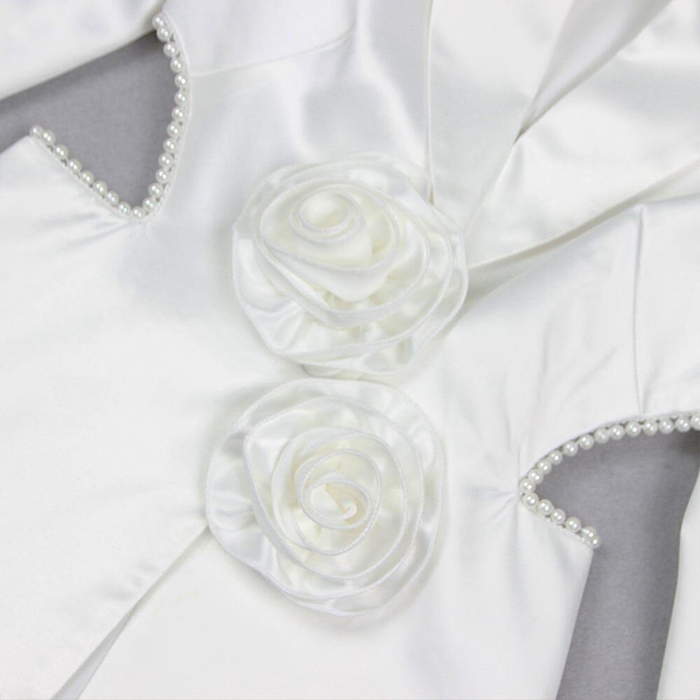 AIIZIE WHITE HOLLOW TIGHT TROUSERS TWO-PIECE SET - product image