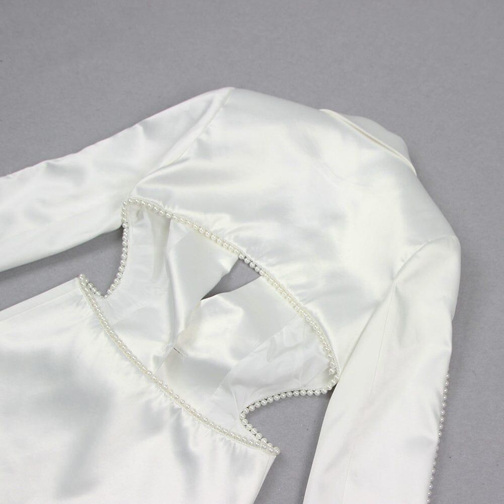 AIIZIE WHITE HOLLOW TIGHT TROUSERS TWO-PIECE SET - product image