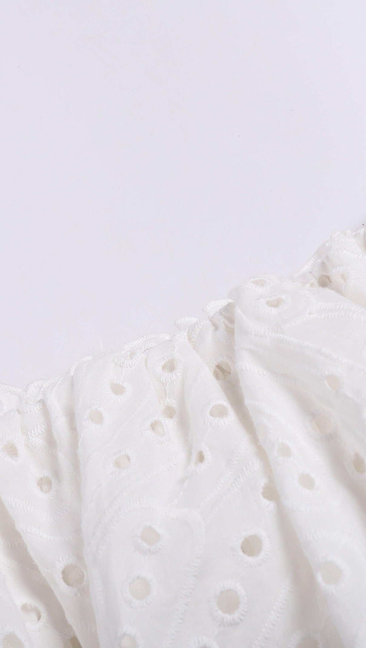 AIIZIE WHITE RUFFLES SKEW COLLAR TOPS & HIGH WAIST MIDI DRESS TWO PIECE SET - product image