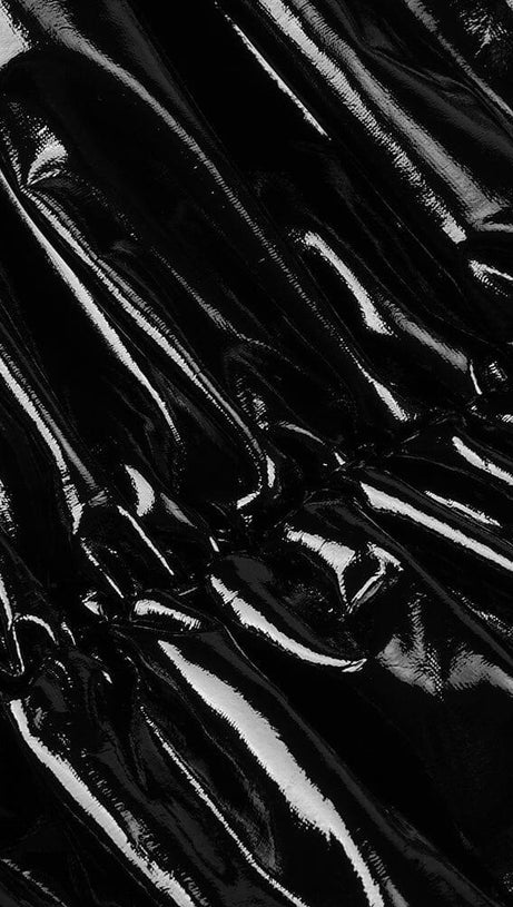 LEATHER HIP WRAP MINI DRESS IN BLACK