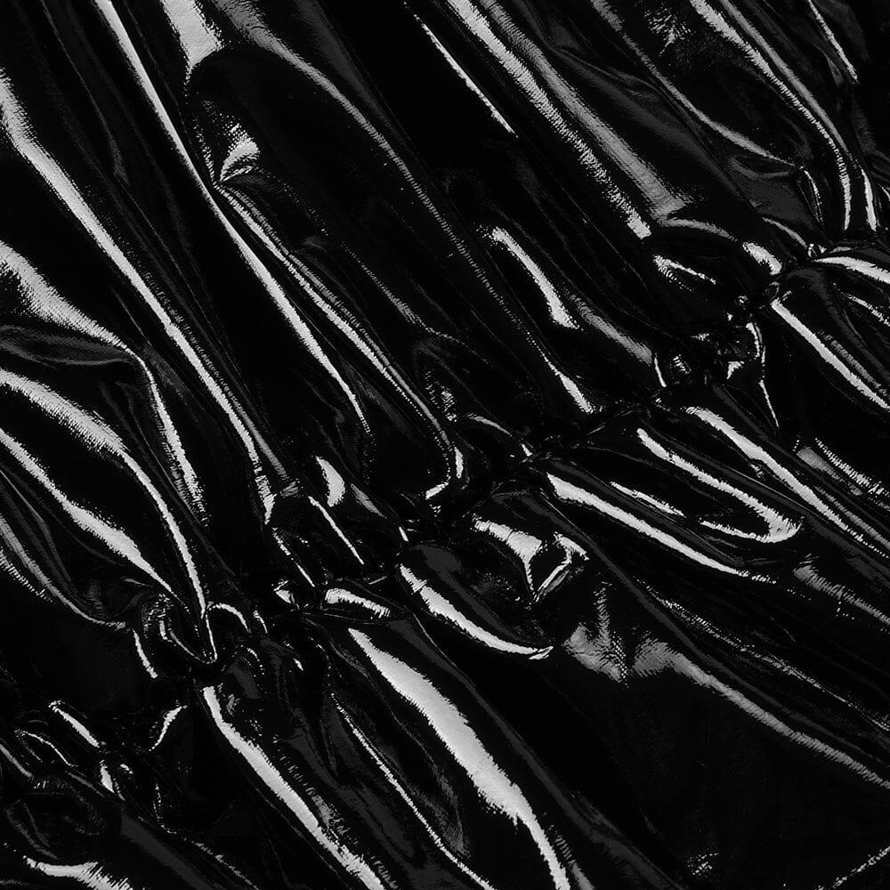 MINI ABITO IN PELLE CON FIANCHI AVVOLGENTI NERO