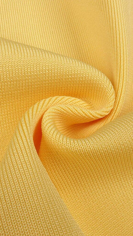 YELLOW TULIP SATIN MAXI DRESS