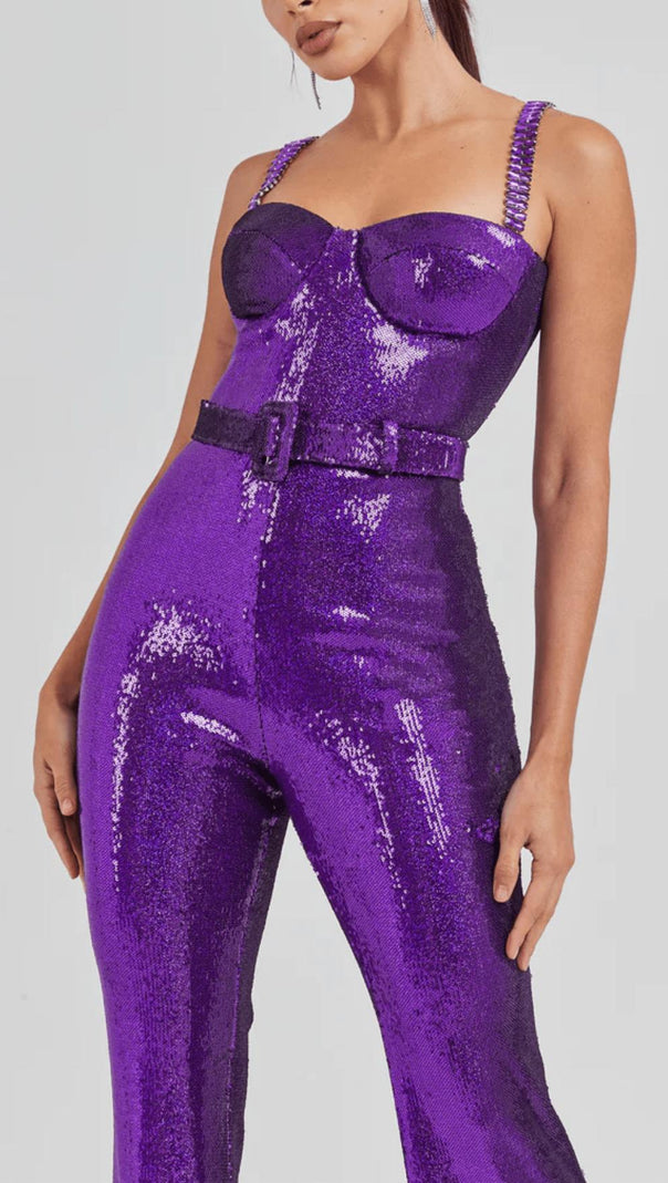 AIIZIE SABRINA PURPLE JUMPSUIT - product image