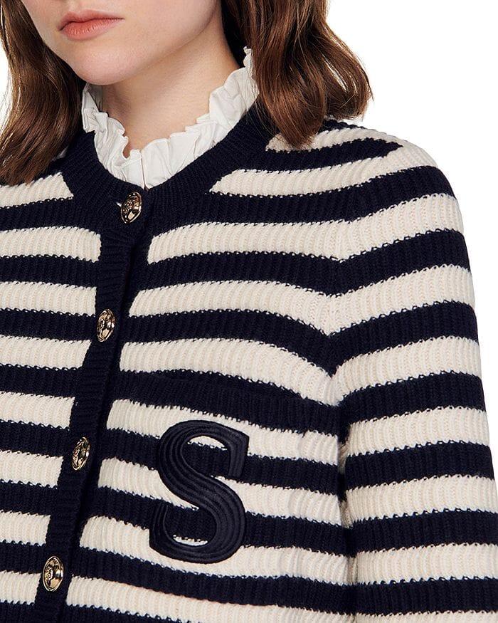 AIIZIE SAILOR STRIPED BRETON CARDIGAN - product image