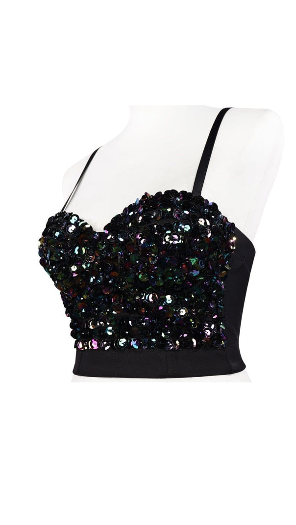 AIIZIE SEQUIN CROP TOP - product image