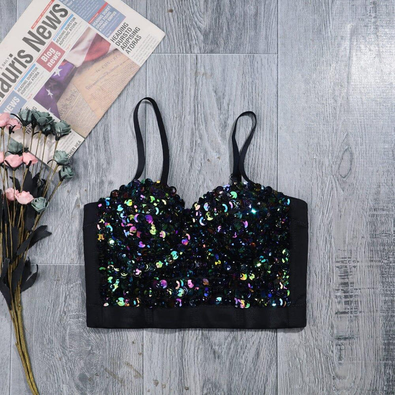 SEQUIN CROP TOP