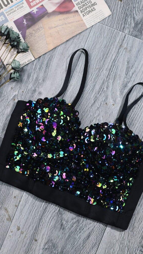 SEQUIN CROP TOP