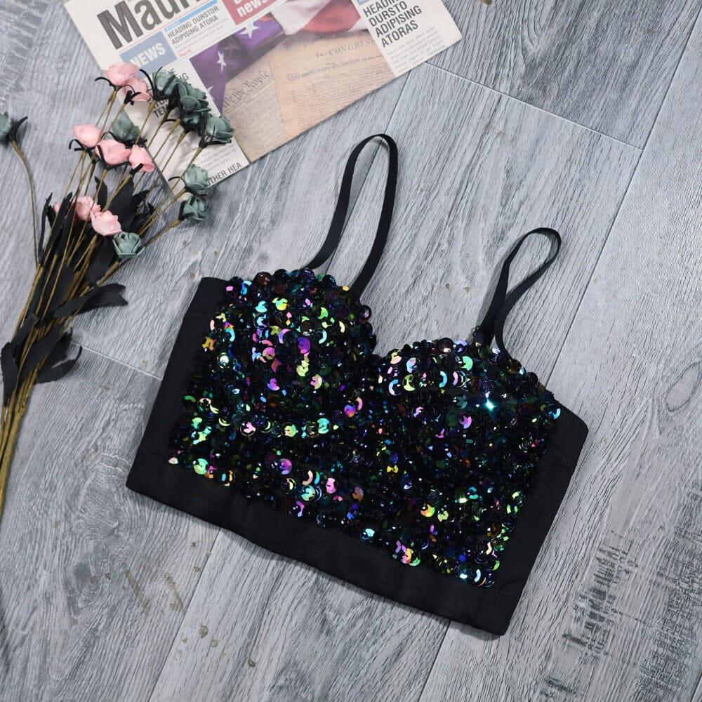 AIIZIE SEQUIN CROP TOP - product image