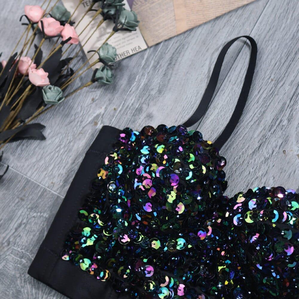 AIIZIE SEQUIN CROP TOP - product image
