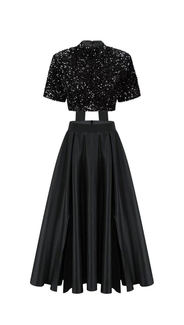 AIIZIE SEQUIN SET DRESS IN BLACK - product image