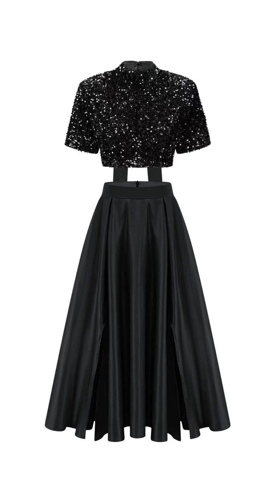 PAILLETTEN-SET-KLEID IN SCHWARZ
