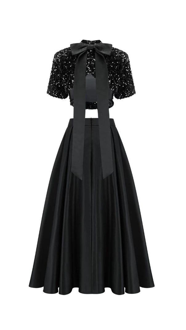 AIIZIE SEQUIN SET DRESS IN BLACK - product image