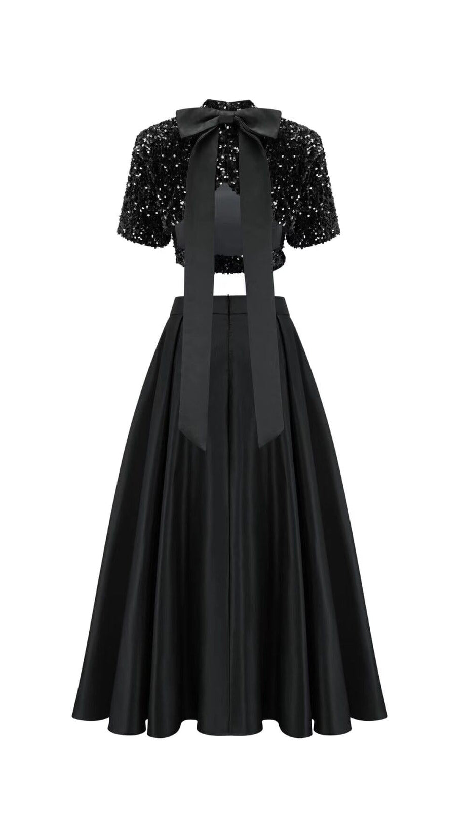 ABITO CON PAILLETTES NERO