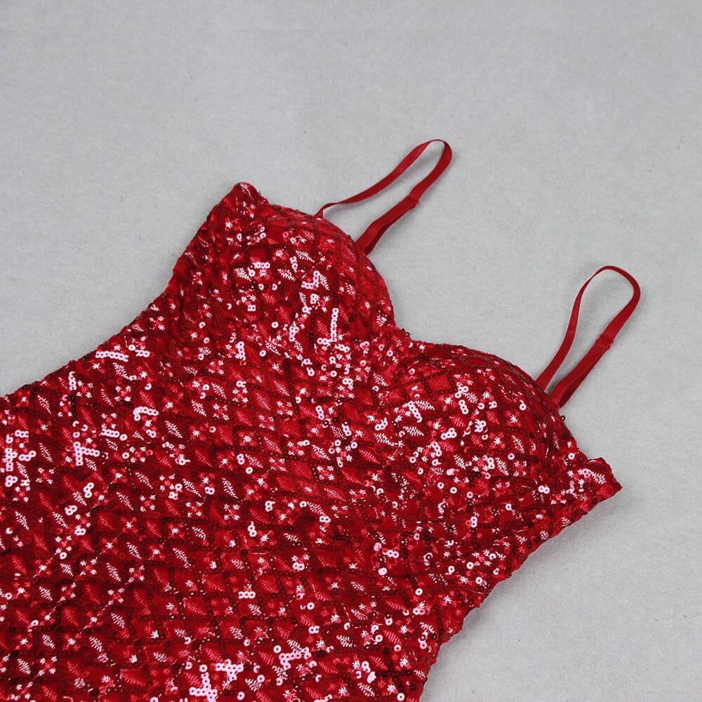 AIIZIE SEQUIN SUSPENDER STRAPLESS STRAPLESS SLIM FIT JUMPSUIT - product image