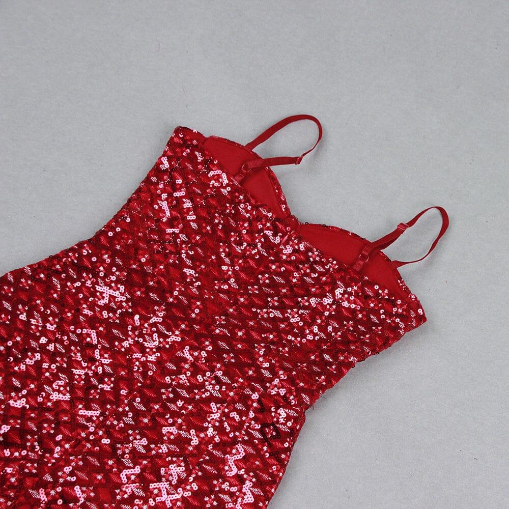AIIZIE SEQUIN SUSPENDER STRAPLESS STRAPLESS SLIM FIT JUMPSUIT - product image