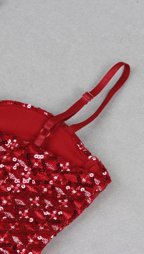 TUTA SLIM FIT CON BRETELLE E PAILLETTES SENZA SPALLINE