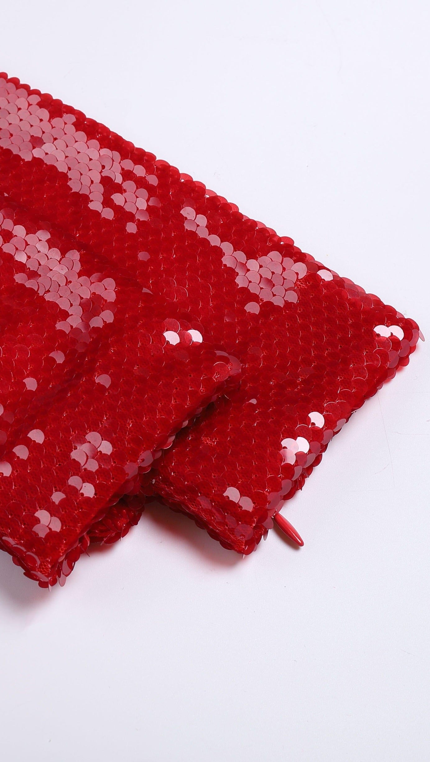 SEQUIN-EMBROIDERED CUT-OUT MAXI DRESS IN RED