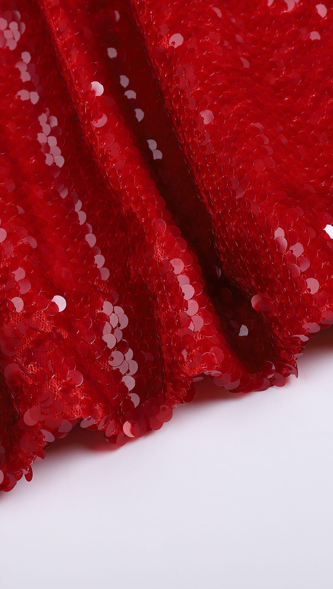 SEQUIN-EMBROIDERED CUT-OUT MAXI DRESS IN RED