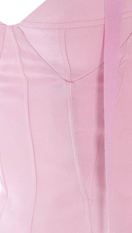 STRAPY SLIM MAXI DRESS IN PINK