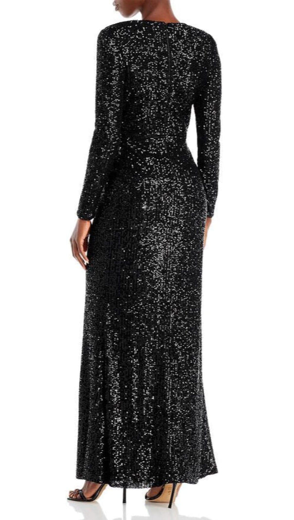 AIIZIE SEQUINED WRAP GOWN - product image