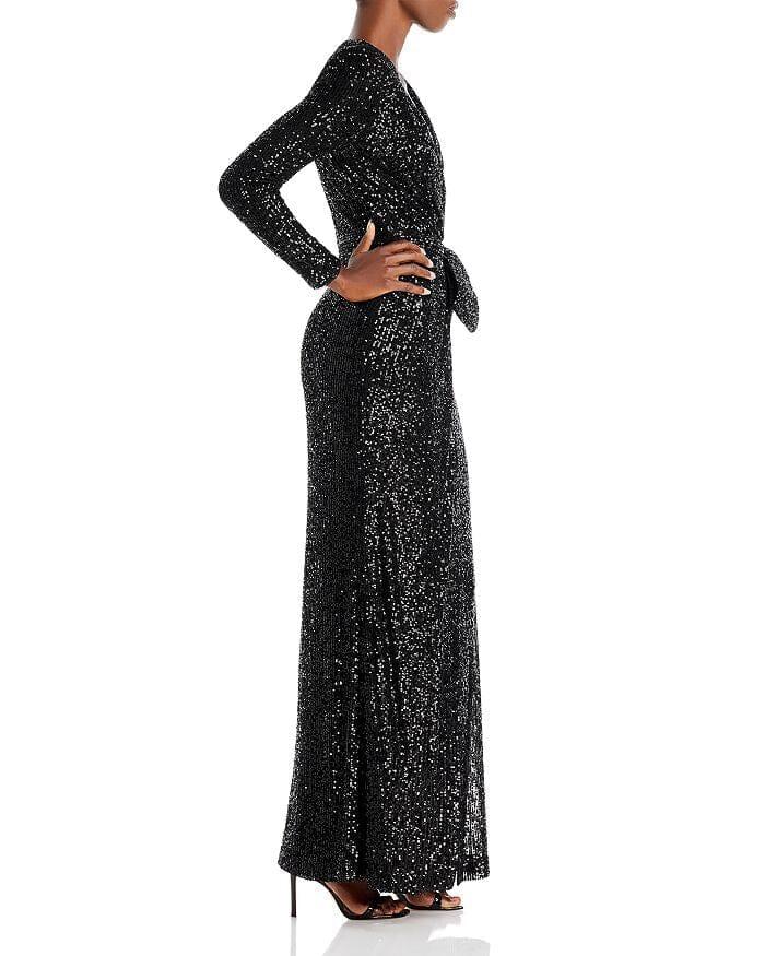 AIIZIE SEQUINED WRAP GOWN - product image