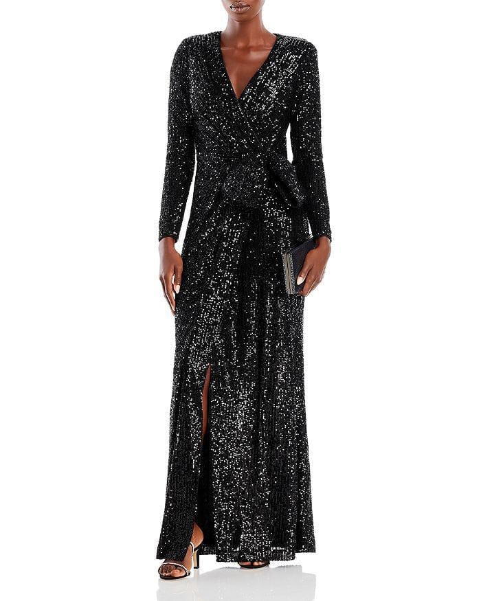 AIIZIE SEQUINED WRAP GOWN - product image