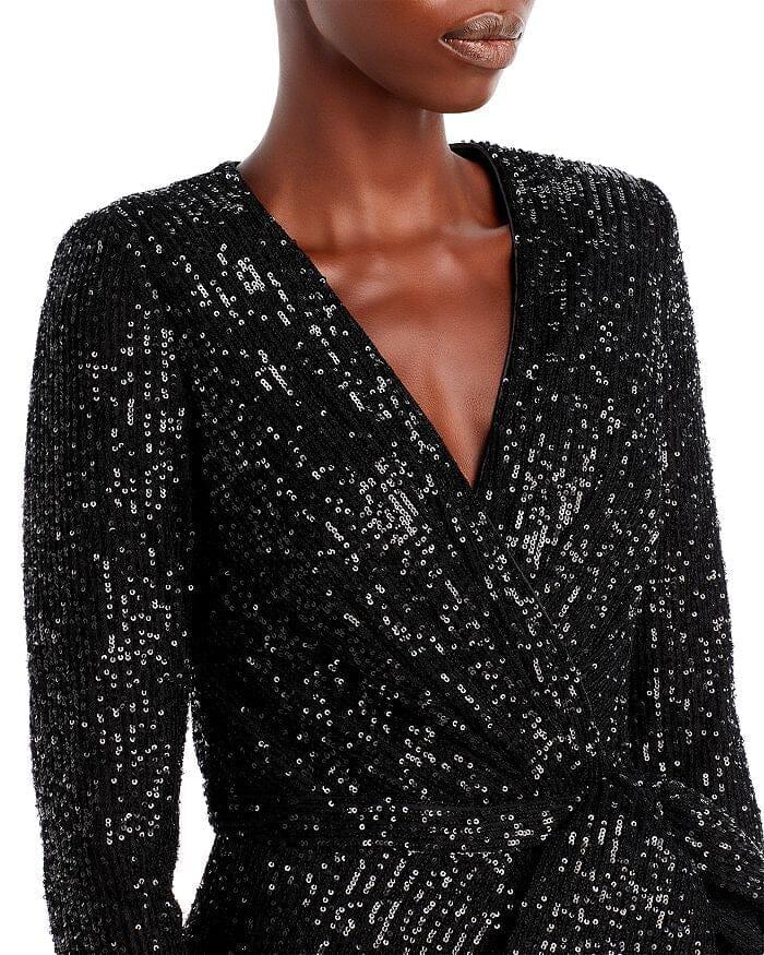 AIIZIE SEQUINED WRAP GOWN - product image