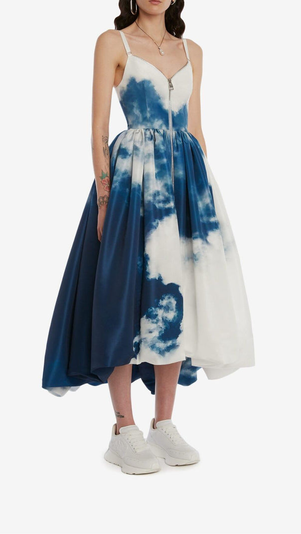AIIZIE SKY PRINTED ZIP-UP DRESS - product image