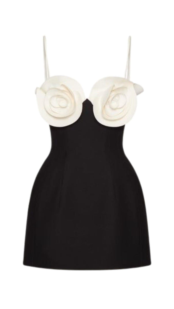 AIIZIE SLEEVELESS FLOWER SPLICE TIGHT BANDAGE MINI DRESS - product image