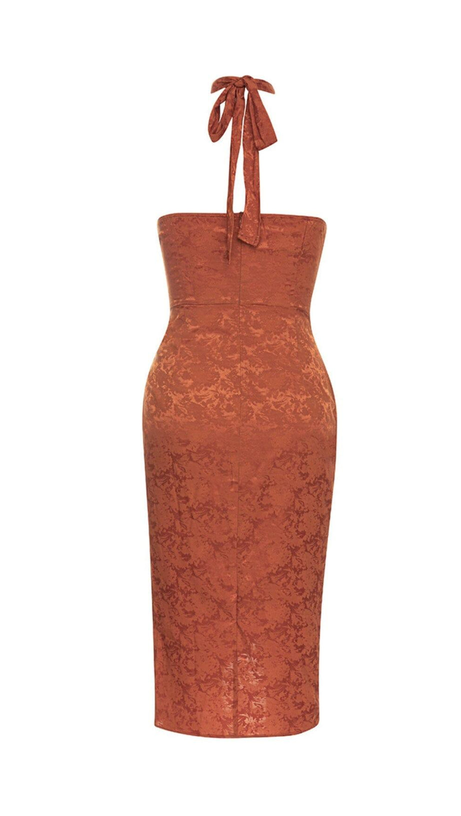 MINIABITO SENZA MANICHE CON SCOLLO ALL'AMERICANO, SCHIENA SENZA SCHIENA, PLISSETTATO E SPACCO