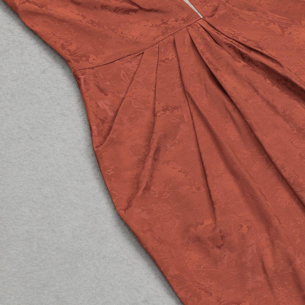 AIIZIE SLEEVELESS HALTERNECK BACKLESS PLEATED SLIT MINI DRESS - product image