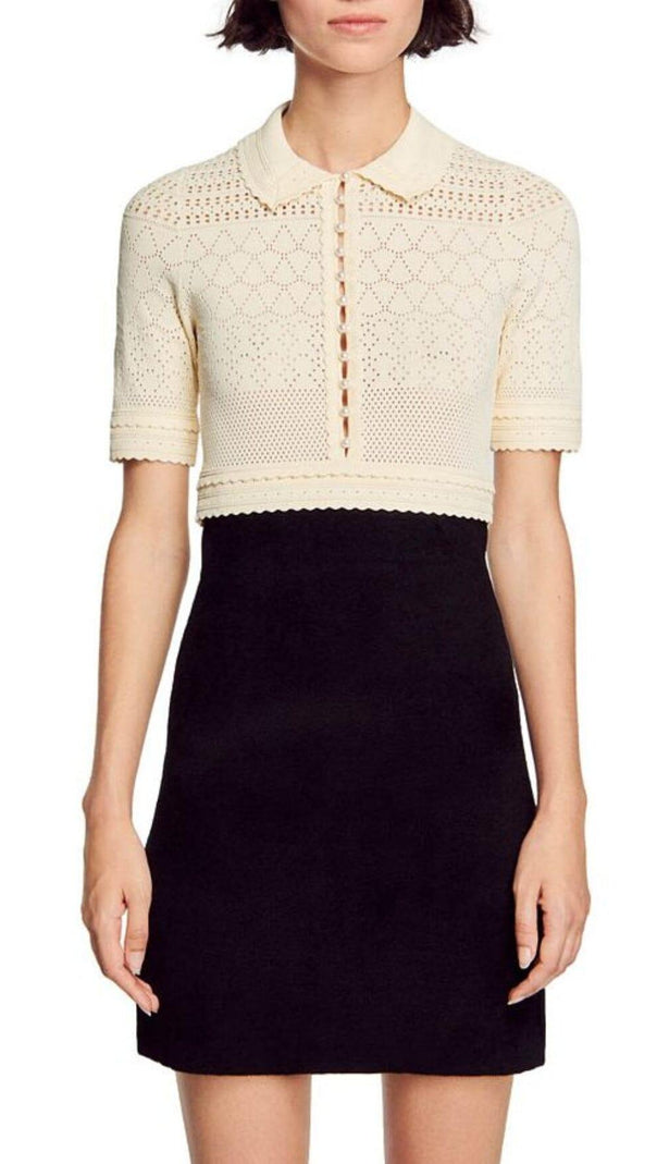 AIIZIE SOLENE MIXED MEDIA DRESS - product image
