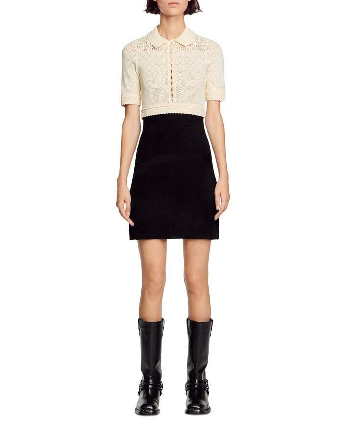 AIIZIE SOLENE MIXED MEDIA DRESS - product image