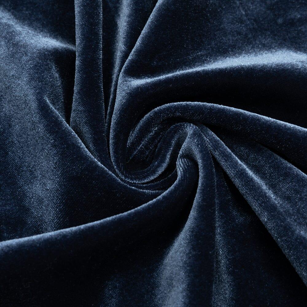 AIIZIE SOLID COLOR ASYMMETRICAL NECKLINE SLIT PLEATED VELVET GOWN - product image
