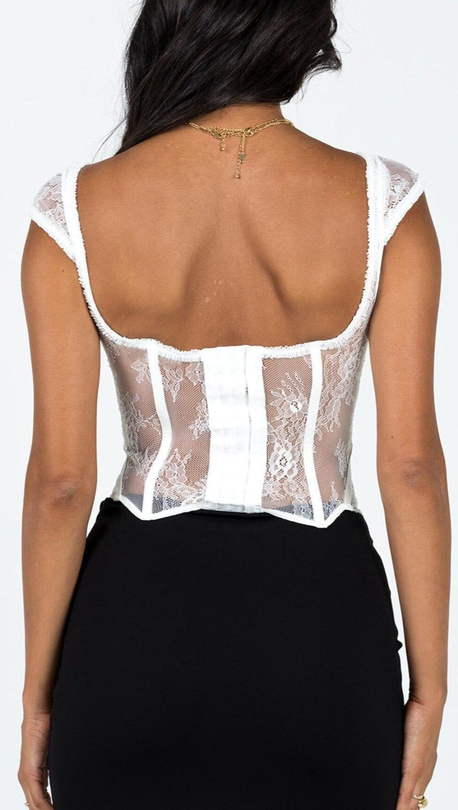 CORSETTO IN PIZZO "A QUALCUNO PIACE CALDO" 