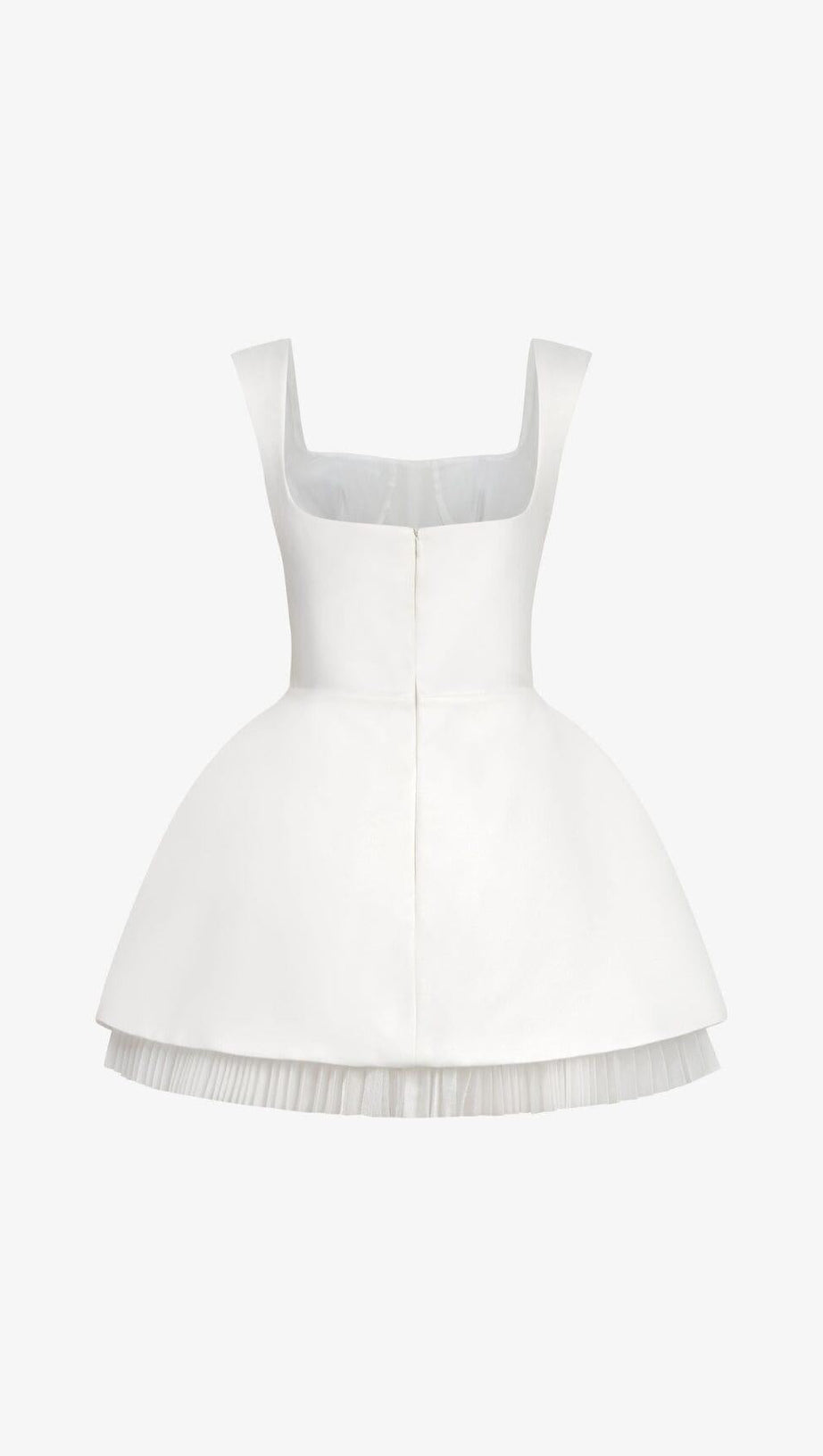 SQUARE NECK MINI DRESS IN WHITE