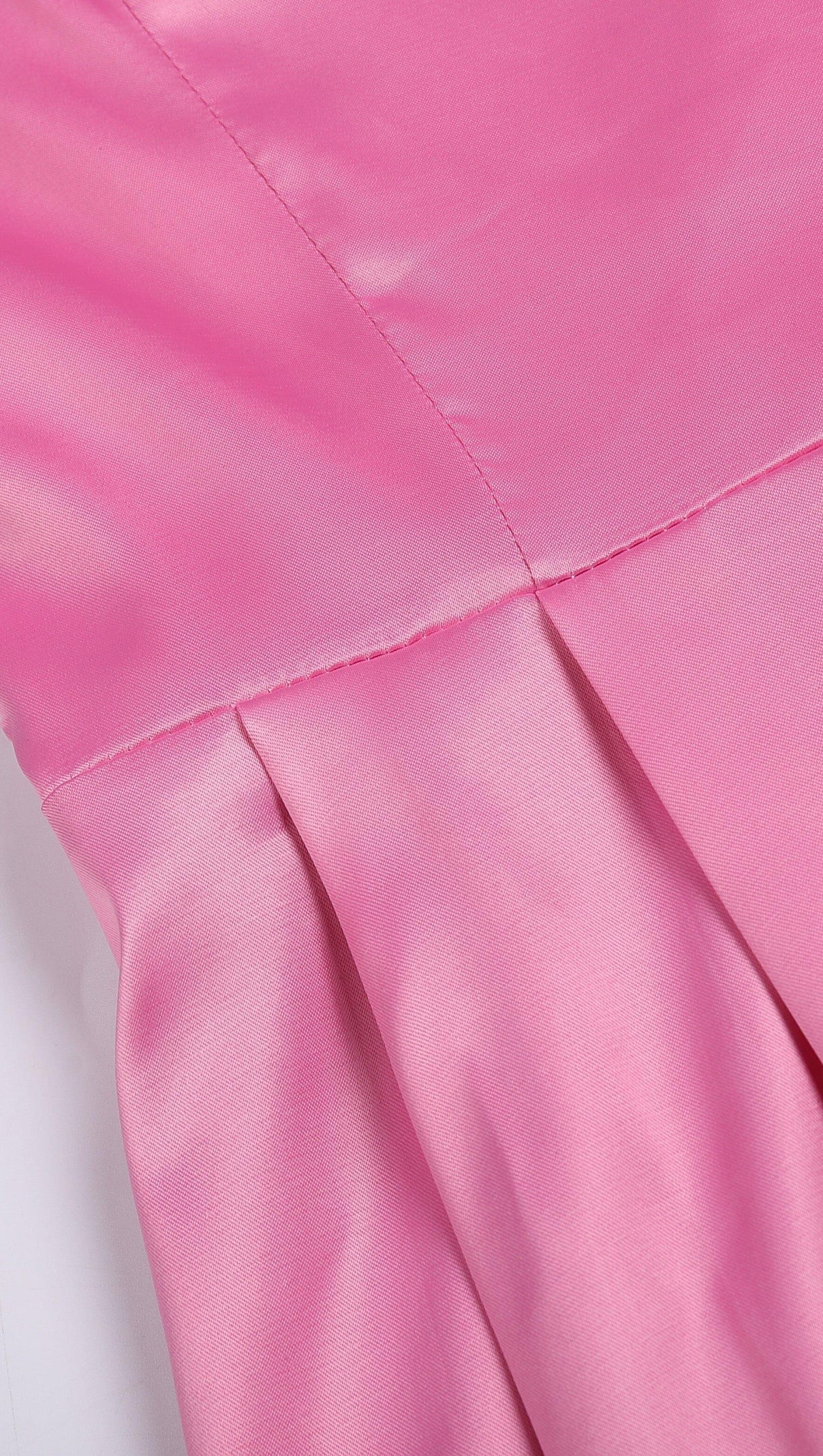 AIIZIE STRAPLESS HALTER SATIN MINI DRESS IN PINK - product image